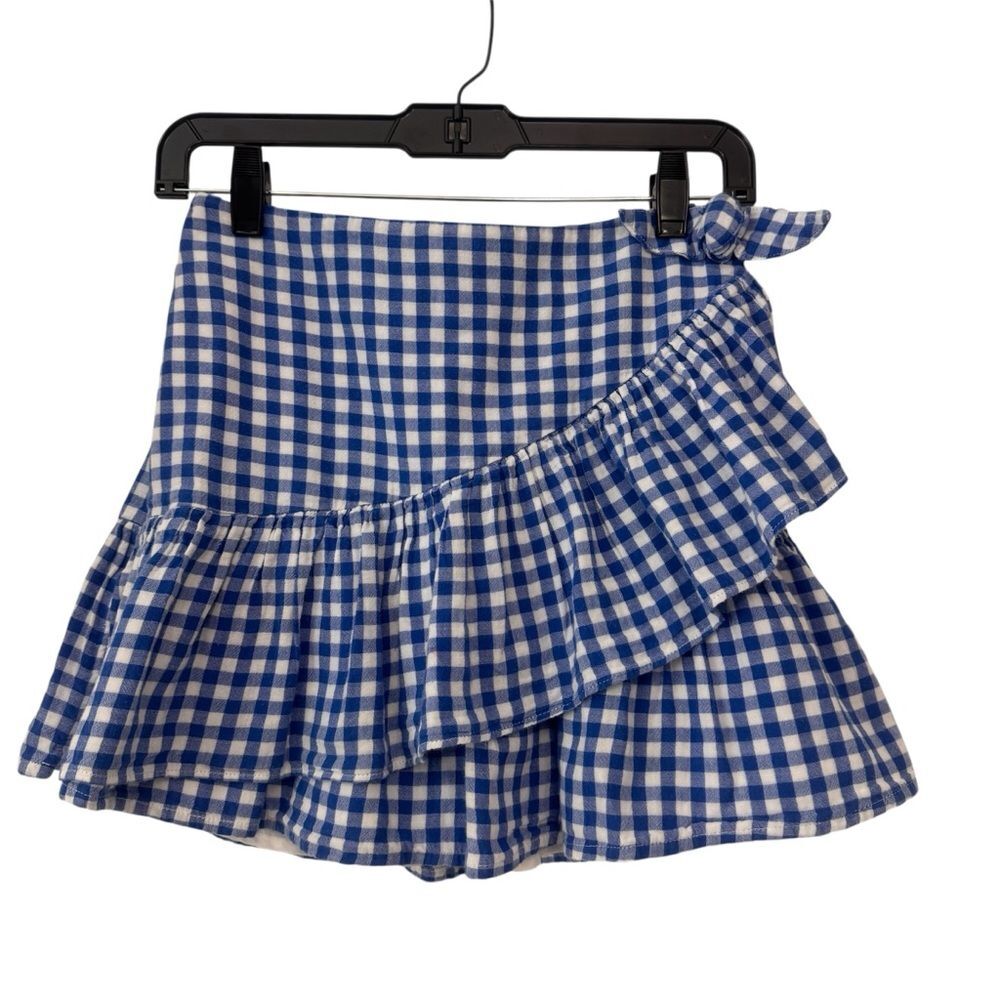 Cat & Jack Gingham Ruffle Skirt Girls Size XL